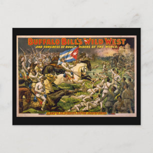 Cartão Postal Poster dos Bowboys Ocidentais Selvagens de Buffalo