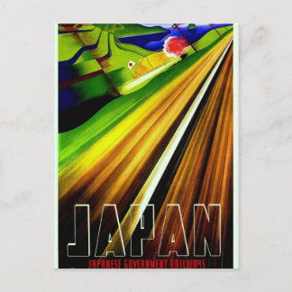 Cartão Postal Poster Governo dos caminhos de ferro do Japão