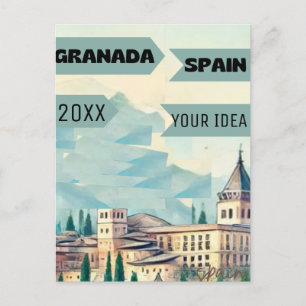 Cartão Postal Poster para impressão Viagem Granada - Espanha Pos