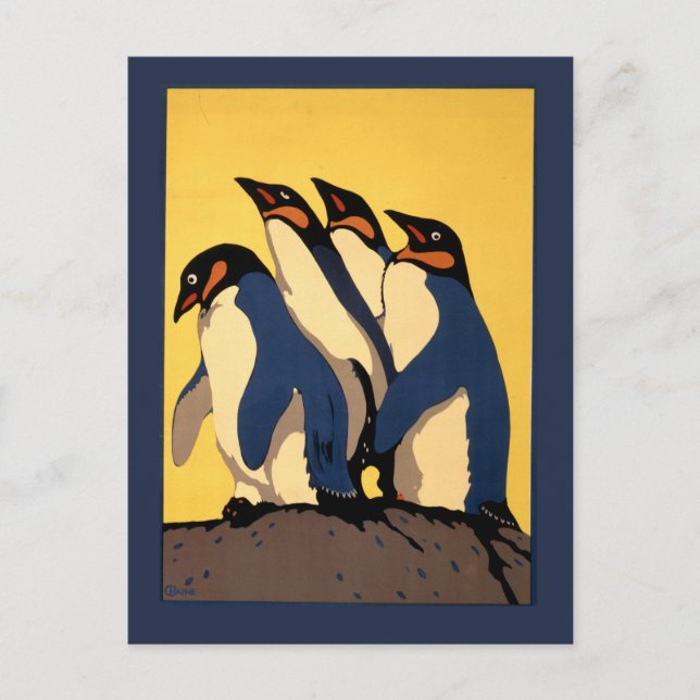 Cartão Postal Poster Para O Transporte De Metrô Para O Zoológico (Frente)