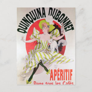 Cartão Postal Poster publicando Quinquina Dubonnet"