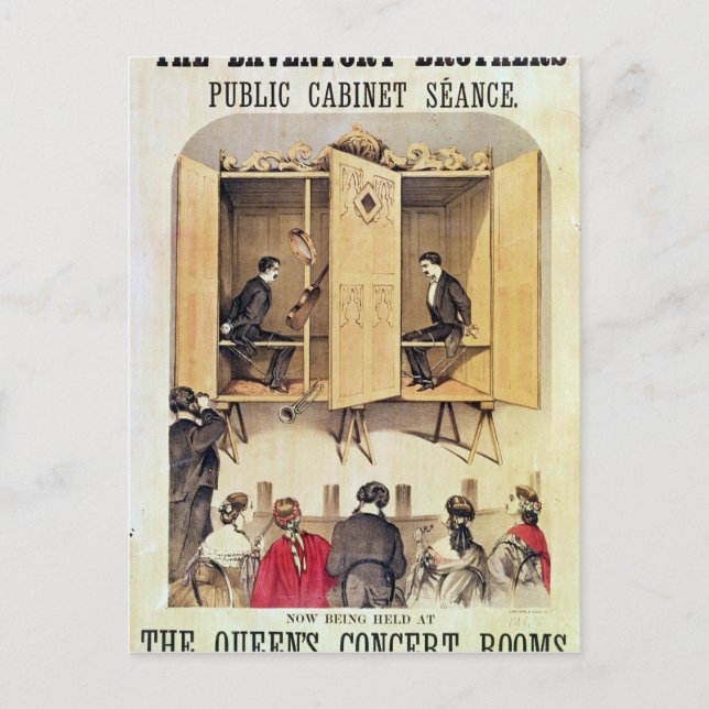 Cartão Postal Poster publicando um desempenho psíquico (Frente)