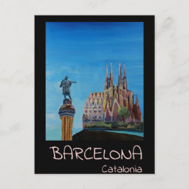 Cartão Postal Poster retro Barcelona