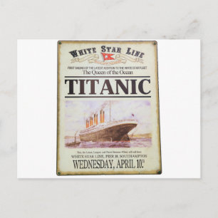Cartão Postal Poster Titanic