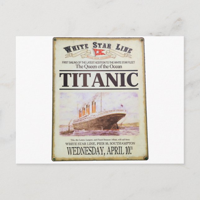 Cartão Postal Poster Titanic (Frente)
