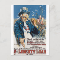 Poster velho da guerra dos E.U. do "tio Sam" cerca