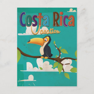 Cartão Postal Poster Viagens vintage da Costa Rica