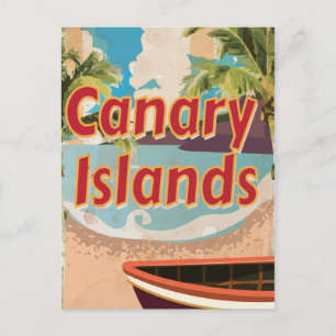 Cartão Postal Poster Viagens vintage de das Ilhas Canárias
