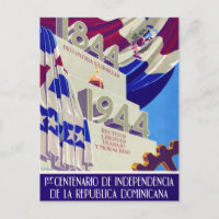Poster vintage Centenário da República Dominicana