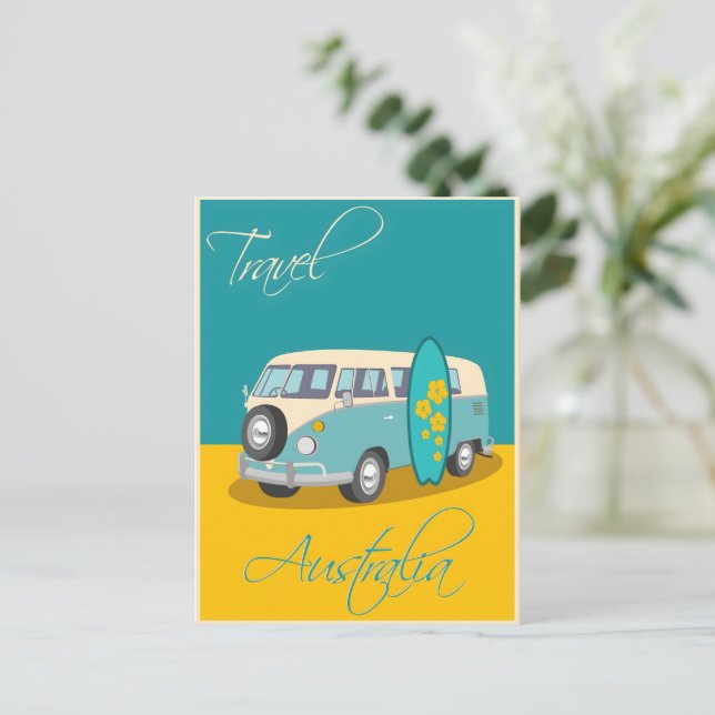 Cartão Postal Poster vintage da Austrália (Em pé/Frente)