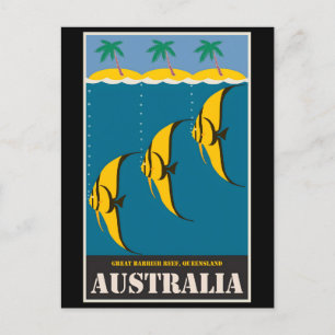 Cartão Postal Poster vintage da Austrália