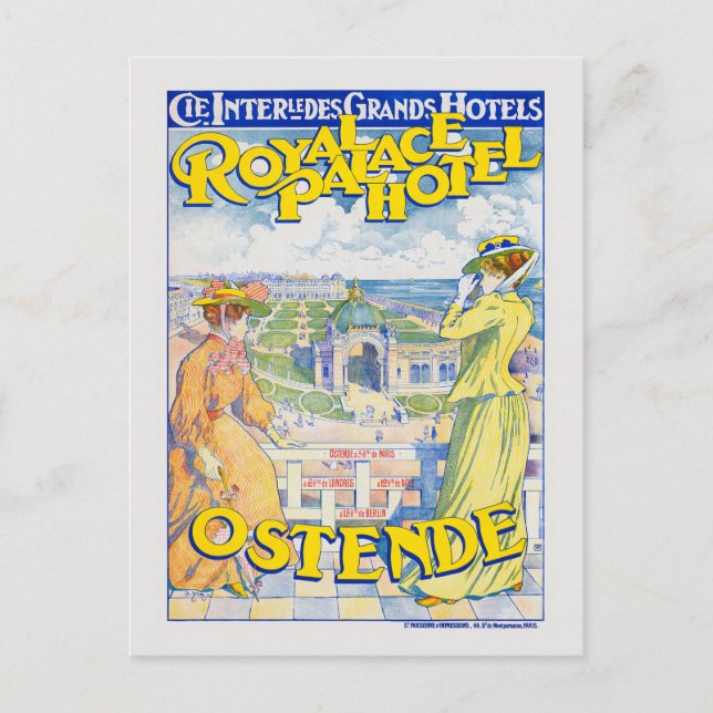 Cartão Postal Poster vintage Dampfschiffahrt Zürichsee 1900 (Frente)