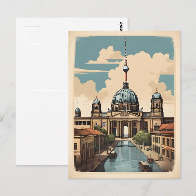 Cartão Postal Poster vintage de Berlim (Frente/Verso)