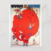Poster vintage de Elefante Cyrk
