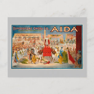 Cartão Postal Poster vintage de ópera Aida (1908)