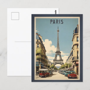 Cartão Postal Poster vintage de Paris