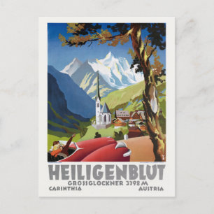 Cartão Postal Poster vintage Heiligenblut Áustria