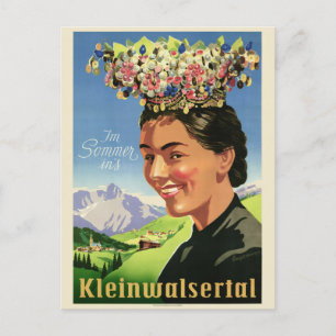 Cartão Postal Poster vintage Kleinwalsertal Áustria