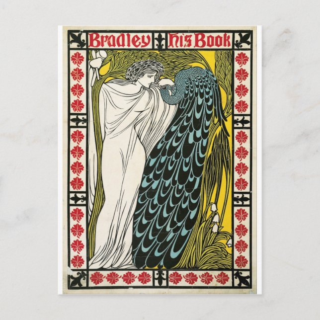 Cartão Postal Poster vintage:Peacock:Mulher (Frente)