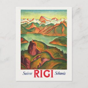 Cartão Postal Poster vintage Rigi 1933