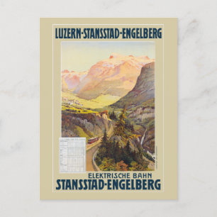 Cartão Postal Poster vintage Stansstad-Engelberg 1910