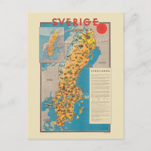 Cartão Postal Poster vintage Sverige 1931
