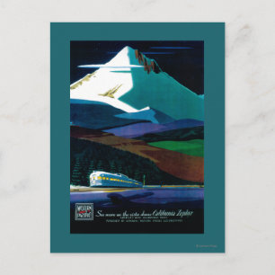 Cartão Postal Poster vintage Zephyr da Califórnia no Pacífico Oc
