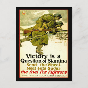 Cartão Postal Poster WI sobre a comida do soldado