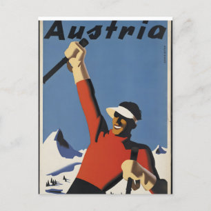 Cartão Postal Posteres vintage da Áustria