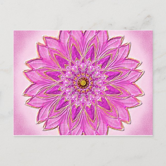 Cartão Postal Postkarte 01 "Magenta Healing" por MandalaDesign (Frente)