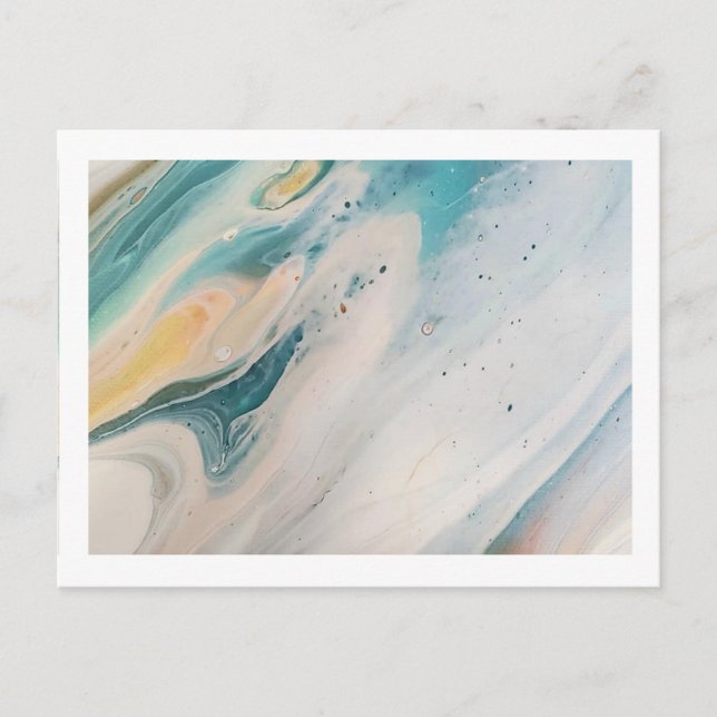 Cartão Postal Postkarte Boho Blue 4,25" x 5,6" (Frente)