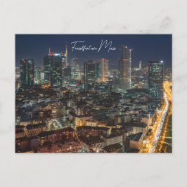 Cartão Postal Postkarte, die Skyline Frankfurt bei Nacht 