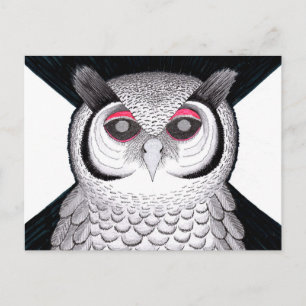 Cartão Postal Postkarte Eule