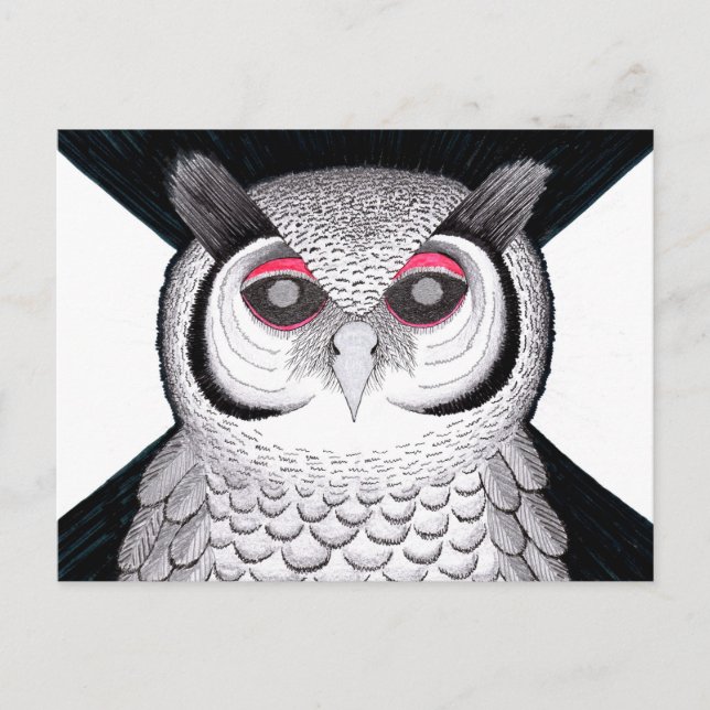 Cartão Postal Postkarte Eule (Frente)