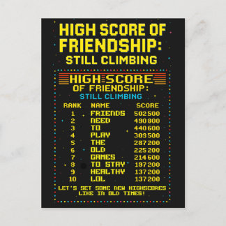 Cartão Postal Postkarte „Friendship Highscore“