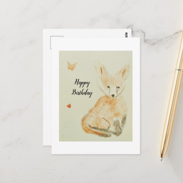 Cartão Postal Postkarte Fuchs (Frente/Verso In Situ)