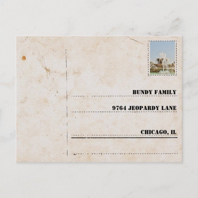 Cartão Postal Postkarte für die Bundy Familie (Frente)