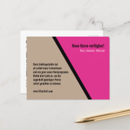 Cartão Postal Postkarte für Mailings Fitness Studio und Trainer