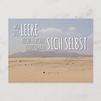 Cartão Postal Postkarte „Leere & Selbstfindung“