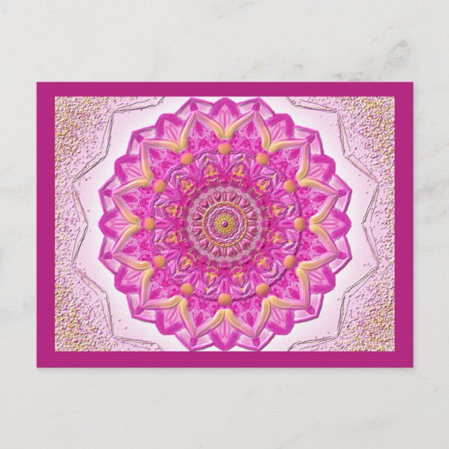 Cartão Postal Postkarte MagicMandala Magenta (Frente)