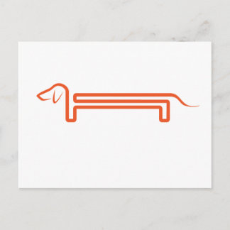 Cartão Postal Postkarte mit Dackel