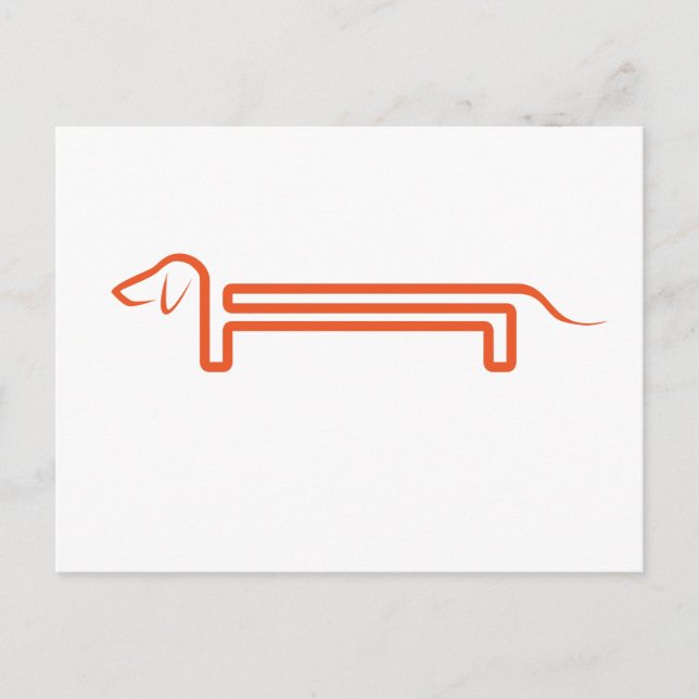 Cartão Postal Postkarte mit Dackel (Frente)