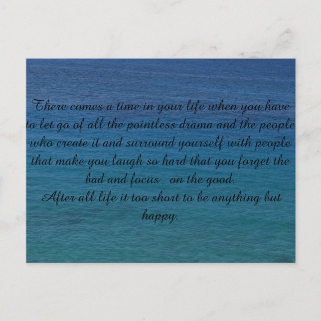 Cartão Postal Postkarte mit Spruch (Frente)