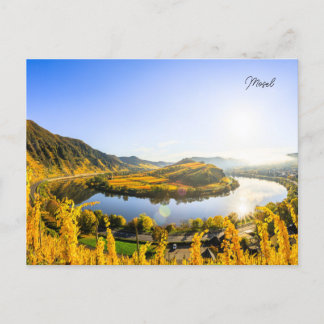 Cartão Postal Postkarte Mosel bei Bremm im Sonnenaufgang