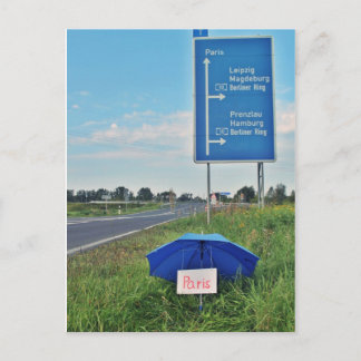 Cartão Postal Postkarte - por Anhalter unterwegs