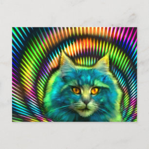 Cartão Postal Postkarte "PsyCat"