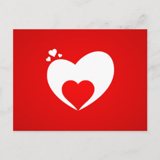 Cartão Postal Postkarte rot Herz