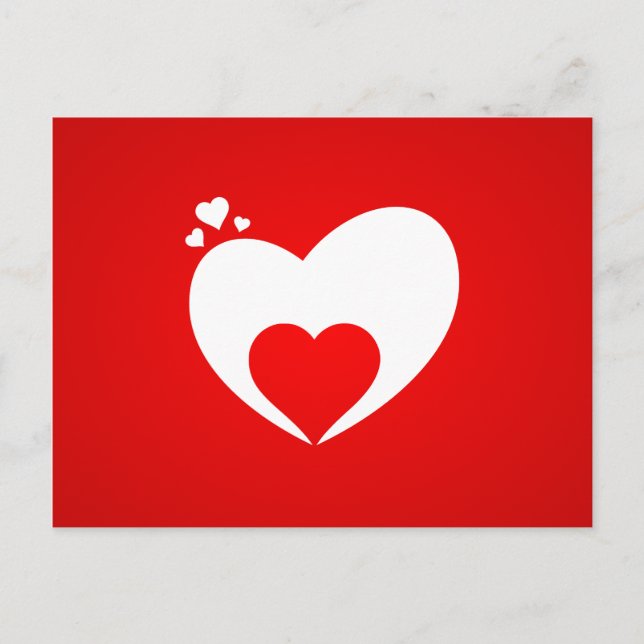 Cartão Postal Postkarte rot Herz (Frente)