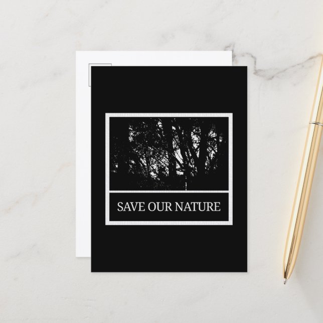 Cartão Postal Postkarte "Save Our Nature" (Frente/Verso In Situ)