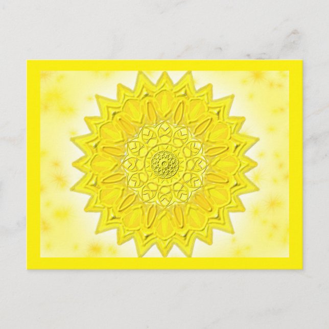 Cartão Postal Postkarte SeraphinaMandalas gelb (Frente)